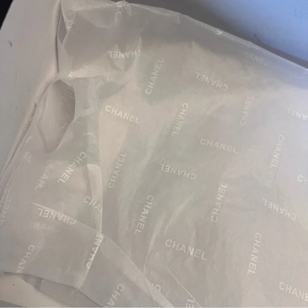 CHANEL Vintage Empty Shoe Box & Tissue Paper